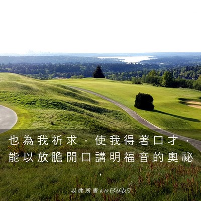 Picture 03 - 以 弗 所 書 6:19 CUVT - 也 為 我 祈 求 ， 使 我 得 著 口 才 - Bible Verse Picture