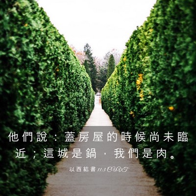 Picture 03 - 以 西 結 書 11:3 CUVT - 他 們 說 ： 蓋 房 屋 的 時 候 尚 未 - Bible Verse Picture