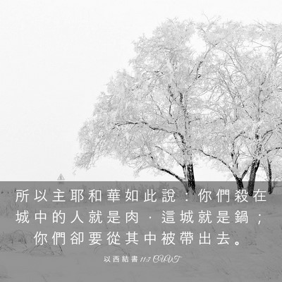 Picture 03 - 以 西 結 書 11:7 CUVT - 所 以 主 耶 和 華 如 此 說 ： 你 們 - Bible Verse Picture
