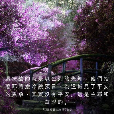 Picture 03 - 以 西 結 書 13:16 CUVT - 這 抹 牆 的 就 是 以 色 列 的 先 知 - Bible Verse Picture