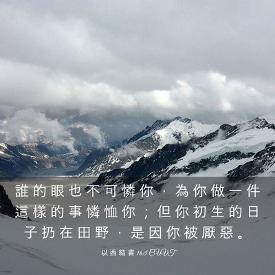 Picture 03 - 以 西 結 書 16:5 CUVT - 誰 的 眼 也 不 可 憐 你 ， 為 你 做 - Bible Verse Picture