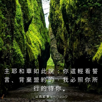 Picture 03 - 以 西 結 書 16:59 CUVT - 主 耶 和 華 如 此 說 ： 你 這 輕 看 - Bible Verse Picture
