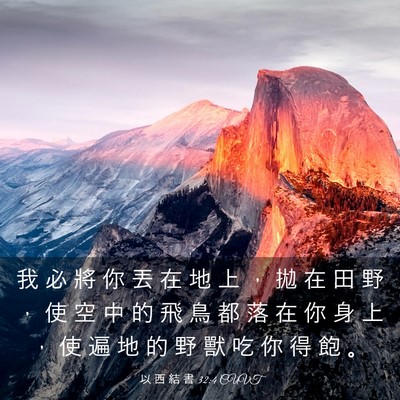 Picture 03 - 以 西 結 書 32:4 CUVT - 我 必 將 你 丟 在 地 上 ， 拋 在 田 - Bible Verse Picture