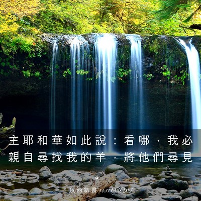 Picture 03 - 以 西 結 書 34:11 CUVT - 主 耶 和 華 如 此 說 ： 看 哪 ， 我 - Bible Verse Picture