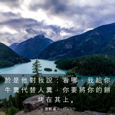 Picture 03 - 以 西 結 書 4:15 CUVT - 於 是 他 對 我 說 ： 看 哪 ， 我 給 - Bible Verse Picture