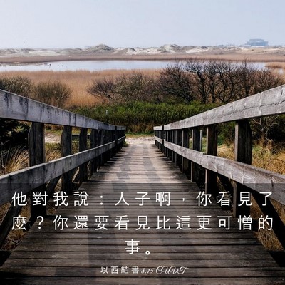 Picture 03 - 以 西 結 書 8:15 CUVT - 他 對 我 說 ： 人 子 啊 ， 你 看 見 - Bible Verse Picture