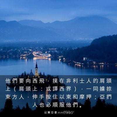 Picture 03 - 以 賽 亞 書 11:14 CUVT - 他 們 要 向 西 飛 ， 撲 在 非 利 士 - Bible Verse Picture