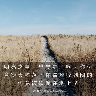 Picture 03 - 以 賽 亞 書 14:12 CUVT - 明 亮 之 星 ， 早 晨 之 子 啊 ， 你 - Bible Verse Picture