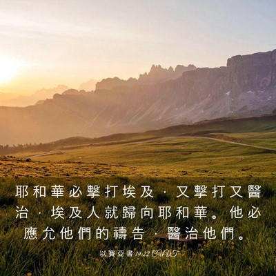 Picture 03 - 以 賽 亞 書 19:22 CUVT - 耶 和 華 必 擊 打 埃 及 ， 又 擊 打 - Bible Verse Picture
