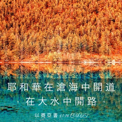 Picture 03 - 以 賽 亞 書 43:16 CUVT - 耶 和 華 在 滄 海 中 開 道 ， 在 大 - Bible Verse Picture