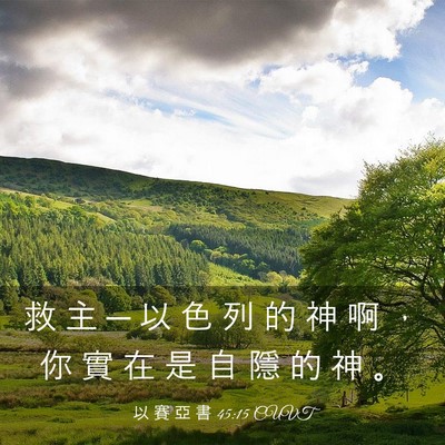 Picture 03 - 以 賽 亞 書 45:15 CUVT - 救 主 ─ 以 色 列 的 神 啊 ， 你 實 - Bible Verse Picture