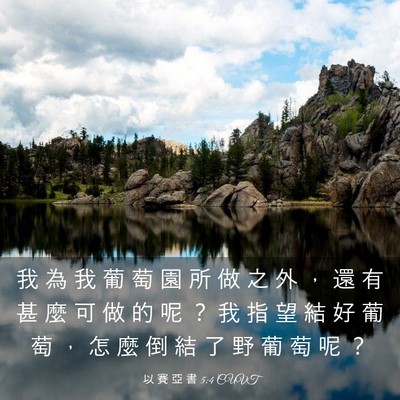 Picture 03 - 以 賽 亞 書 5:4 CUVT - 我 為 我 葡 萄 園 所 做 之 外 ， 還 - Bible Verse Picture