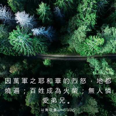 Picture 03 - 以 賽 亞 書 9:19 CUVT - 因 萬 軍 之 耶 和 華 的 烈 怒 ， 地 - Bible Verse Picture