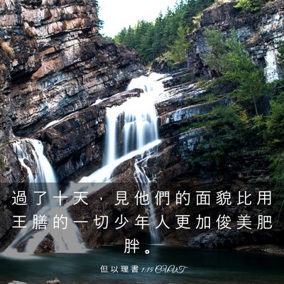 Picture 03 - 但 以 理 書 1:15 CUVT - 過 了 十 天 ， 見 他 們 的 面 貌 比 - Bible Verse Picture