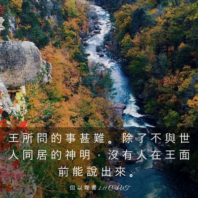 Picture 03 - 但 以 理 書 2:11 CUVT - 王 所 問 的 事 甚 難 。 除 了 不 與 - Bible Verse Picture