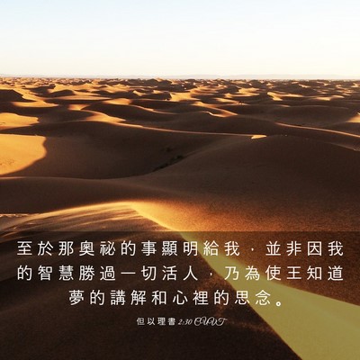 Picture 03 - 但 以 理 書 2:30 CUVT - 至 於 那 奧 祕 的 事 顯 明 給 我 ， - Bible Verse Picture