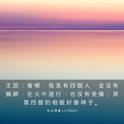 Picture 03 - 但 以 理 書 3:25 CUVT - 王 說 ： 看 哪 ， 我 見 有 四 個 人 - Bible Verse Picture