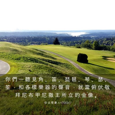 Picture 03 - 但 以 理 書 3:5 CUVT - 你 們 一 聽 見 角 、 笛 、 琵 琶 、 - Bible Verse Picture