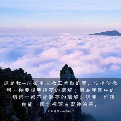 Picture 03 - 但 以 理 書 4:18 CUVT - 這 是 我 ─ 尼 布 甲 尼 撒 王 所 做 - Bible Verse Picture