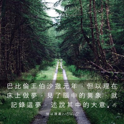Picture 03 - 但 以 理 書 7:1 CUVT - 巴 比 倫 王 伯 沙 撒 元 年 ， 但 以 - Bible Verse Picture