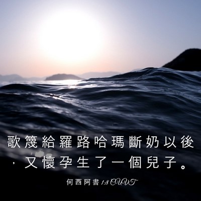 Picture 03 - 何 西 阿 書 1:8 CUVT - 歌 篾 給 羅 路 哈 瑪 斷 奶 以 後 ， - Bible Verse Picture