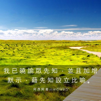 Picture 03 - 何 西 阿 書 12:10 CUVT - 我 已 曉 諭 眾 先 知 ， 並 且 加 增 - Bible Verse Picture