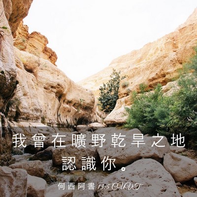 Picture 03 - 何 西 阿 書 13:5 CUVT - 我 曾 在 曠 野 乾 旱 之 地 認 識 你 - Bible Verse Picture