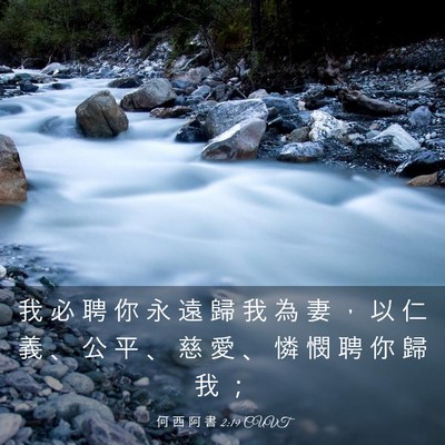 Picture 03 - 何 西 阿 書 2:19 CUVT - 我 必 聘 你 永 遠 歸 我 為 妻 ， 以 - Bible Verse Picture