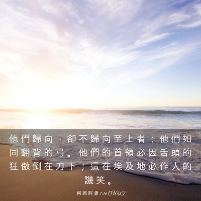 Picture 03 - 何 西 阿 書 7:16 CUVT - 他 們 歸 向 ， 卻 不 歸 向 至 上 者 - Bible Verse Picture