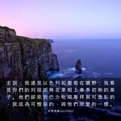 Picture 03 - 何 西 阿 書 9:10 CUVT - 主 說 ： 我 遇 見 以 色 列 如 葡 萄 - Bible Verse Picture
