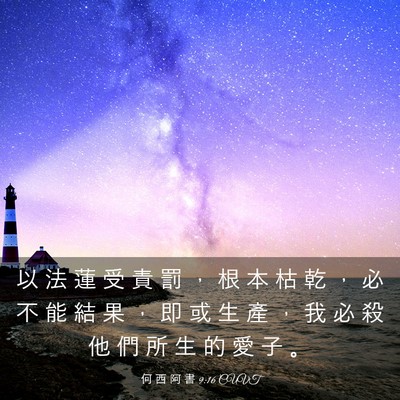 Picture 03 - 何 西 阿 書 9:16 CUVT - 以 法 蓮 受 責 罰 ， 根 本 枯 乾 ， - Bible Verse Picture