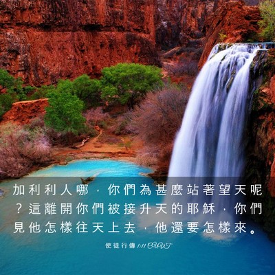 Picture 03 - 使 徒 行 傳 1:11 CUVT - 加 利 利 人 哪 ， 你 們 為 甚 麼 站 - Bible Verse Picture