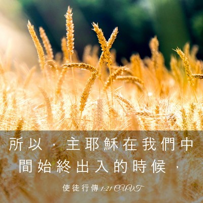 Picture 03 - 使 徒 行 傳 1:21 CUVT - 所 以 ， 主 耶 穌 在 我 們 中 間 始 - Bible Verse Picture