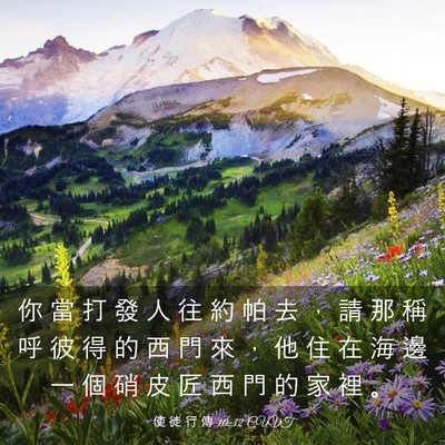 Picture 03 - 使 徒 行 傳 10:32 CUVT - 你 當 打 發 人 往 約 帕 去 ， 請 那 - Bible Verse Picture