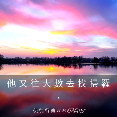 Picture 03 - 使 徒 行 傳 11:25 CUVT - 他 又 往 大 數 去 找 掃 羅 - Bible Verse Picture