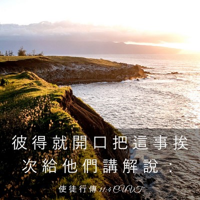 Picture 03 - 使 徒 行 傳 11:4 CUVT - 彼 得 就 開 口 把 這 事 挨 次 給 他 - Bible Verse Picture