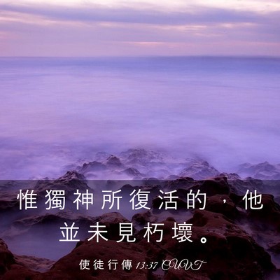 Picture 03 - 使 徒 行 傳 13:37 CUVT - 惟 獨 神 所 復 活 的 ， 他 並 未 見 - Bible Verse Picture
