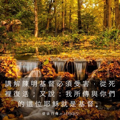 Picture 03 - 使 徒 行 傳 17:3 CUVT - 講 解 陳 明 基 督 必 須 受 害 ， 從 - Bible Verse Picture