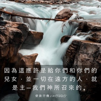 Picture 03 - 使 徒 行 傳 2:39 CUVT - 因 為 這 應 許 是 給 你 們 和 你 們 - Bible Verse Picture