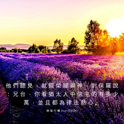 Picture 03 - 使 徒 行 傳 21:20 CUVT - 他 們 聽 見 ， 就 歸 榮 耀 與 神 ， - Bible Verse Picture