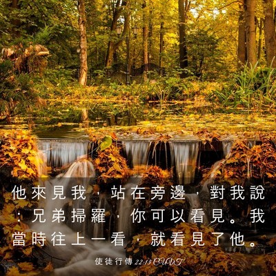 Picture 03 - 使 徒 行 傳 22:13 CUVT - 他 來 見 我 ， 站 在 旁 邊 ， 對 我 - Bible Verse Picture