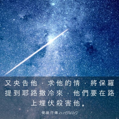 Picture 03 - 使 徒 行 傳 25:3 CUVT - 又 央 告 他 ， 求 他 的 情 ， 將 保 - Bible Verse Picture