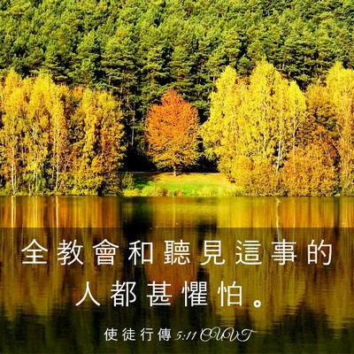 Picture 03 - 使 徒 行 傳 5:11 CUVT - 全 教 會 和 聽 見 這 事 的 人 都 甚 - Bible Verse Picture