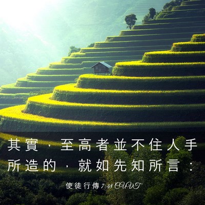 Picture 03 - 使 徒 行 傳 7:48 CUVT - 其 實 ， 至 高 者 並 不 住 人 手 所 - Bible Verse Picture