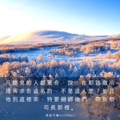 Picture 03 - 使 徒 行 傳 9:21 CUVT - 凡 聽 見 的 人 都 驚 奇 ， 說 ： 在 - Bible Verse Picture