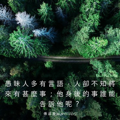 Picture 03 - 傳 道 書 10:14 CUVT - 愚 昧 人 多 有 言 語 ， 人 卻 不 知 - Bible Verse Picture