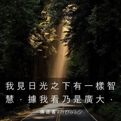 Picture 03 - 傳 道 書 9:13 CUVT - 我 見 日 光 之 下 有 一 樣 智 慧 ， - Bible Verse Picture