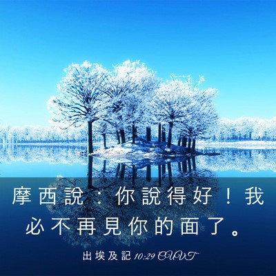 Picture 03 - 出 埃 及 記 10:29 CUVT - 摩 西 說 ： 你 說 得 好 ！ 我 必 不 - Bible Verse Picture