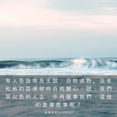 Picture 03 - 出 埃 及 記 14:5 CUVT - 有 人 告 訴 埃 及 王 說 ： 百 姓 逃 - Bible Verse Picture