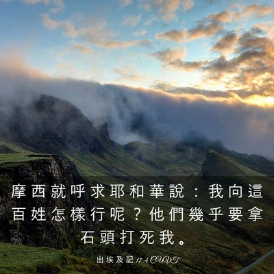 Picture 03 - 出 埃 及 記 17:4 CUVT - 摩 西 就 呼 求 耶 和 華 說 ： 我 向 - Bible Verse Picture